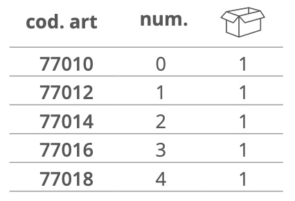 Dimensioni CARTELLA 24 STANDARINI
