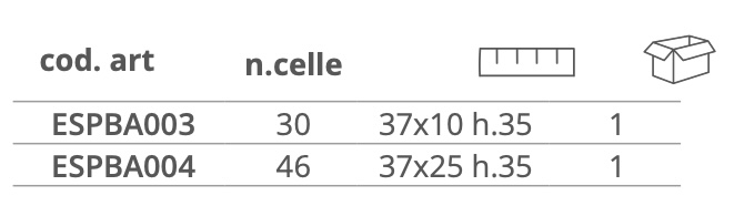 Dimensioni ESPOSITORE BELLE ARTI