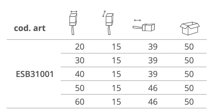 Dimensioni Espositore da banco