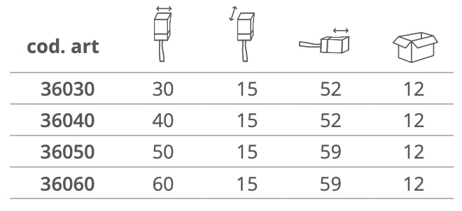 Dimensioni PENNELLESSA