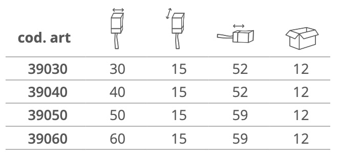 Dimensioni PENNELLESSA