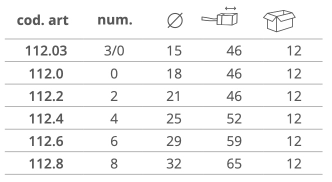 Dimensioni STROZZATO RECHAMPIR