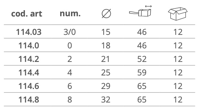 Dimensioni STROZZATO RECHAMPIR