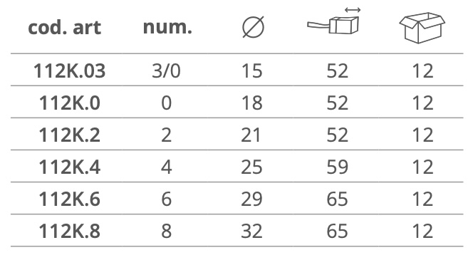 Dimensioni STROZZATO RECHAMPIR